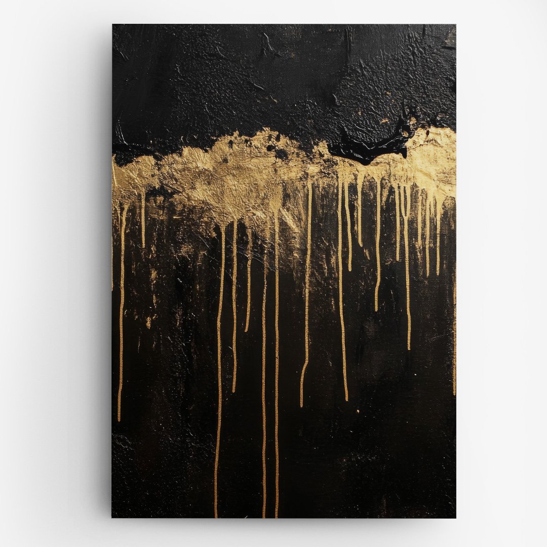 Tablou Canvas Decorativ Gold Abstract Art Liquid Concept